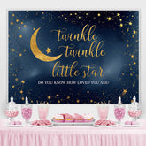 Funkeln Funkeln Wenig Stern Blau babydusche Hintergrund